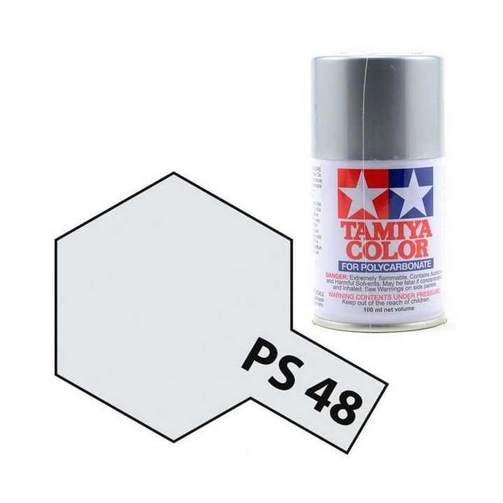 Tamiya Color PS-48 Alu Silver (Chrom) Polycarbonate Spray 100ml
