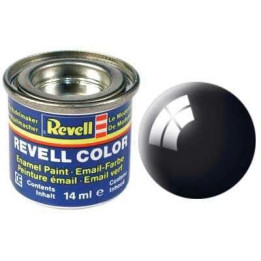 Barva Revell emailová - 32107: leská černá (black gloss)