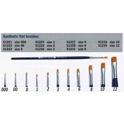 Brush Synthetic Flat  51224 - plochý syntetický štětec (velikost 1)
