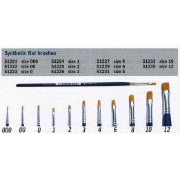 Brush Synthetic Flat  51225 - plochý syntetický štětec (velikost 2)