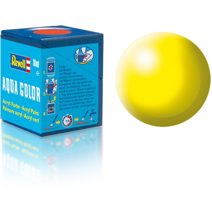 Barva Revell akrylová - 36312: hedvábná světle žlutá (luminous yellow silk)