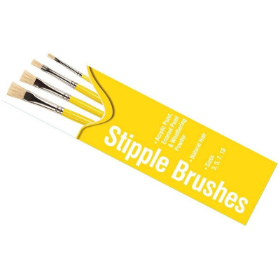 Humbrol Stipple Brush pack AG430 - sada plochých štětců (velikost 3/5/7/10)