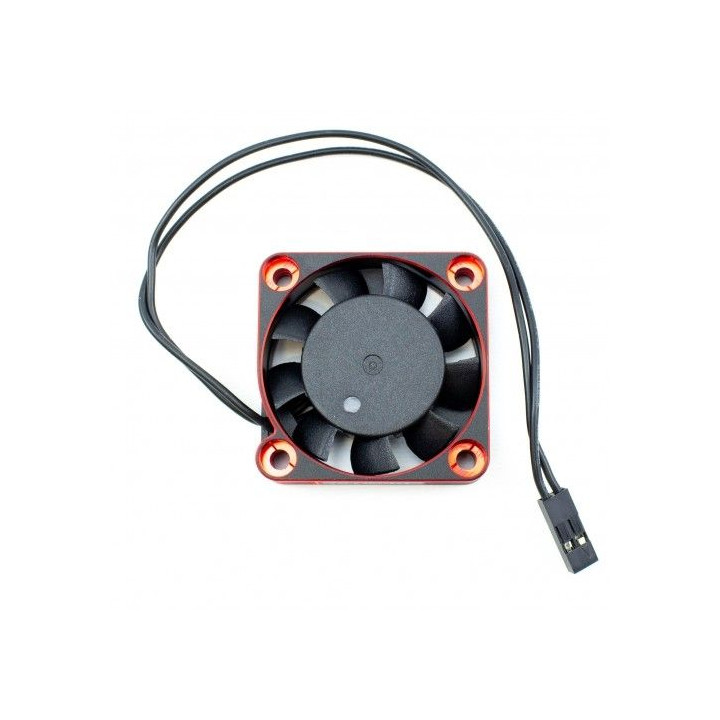 Ultra High Speed hliníkový větráček 40mm, černo/červený - 6-8,4V - konektor BEC černý