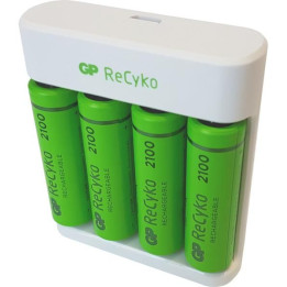 GP USB nabíječ Eco E411 + 4AA GP ReCyko 2100