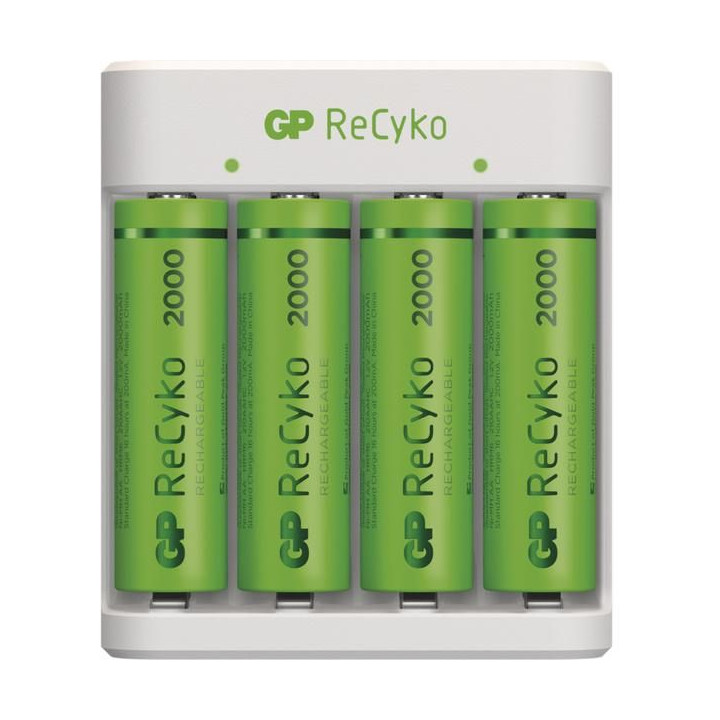 GP USB nabíječ Eco E411 + 4AA GP ReCyko 2100