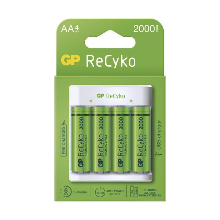 GP USB nabíječ Eco E411 + 4AA GP ReCyko 2100