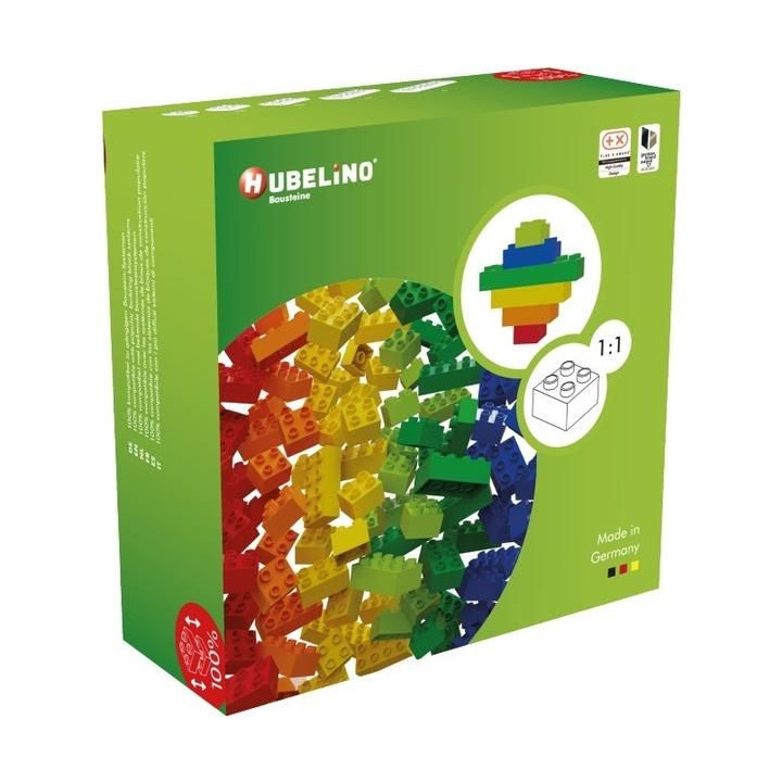 HUBELINO Kuličková dráha - barevné kostky 120 dílků