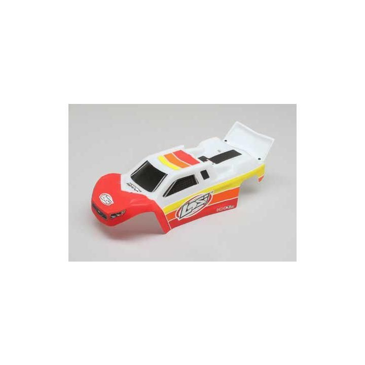 Losi karosérie červená/bílá: Mini-T 2.0 BL