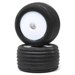 Losi kolo s pneu Direct, přední, bílý disk (2): Mini-T 2.0
