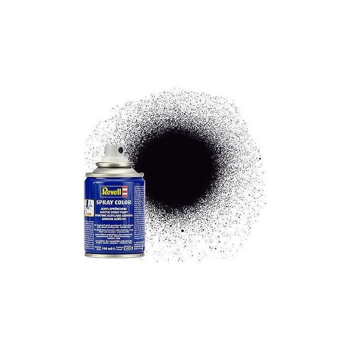 Barva Revell ve spreji - 34108: matná černá (black mat)