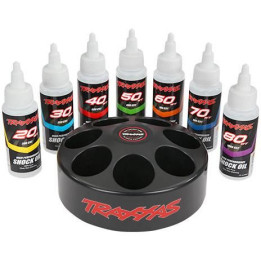 Traxxas sada silikonových olejů (6x 60ml) s otočným stojanem