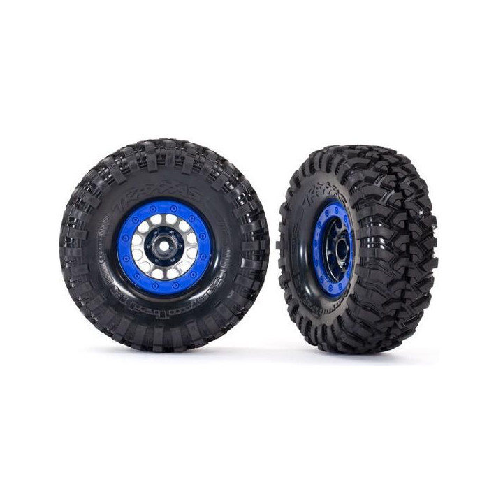 Traxxas kolo 1.9", disk Method 105 černý chrom, pneu Canyon Trail (pár)