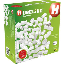 HUBELINO Kuličková dráha - kostky bílé 120 dílků
