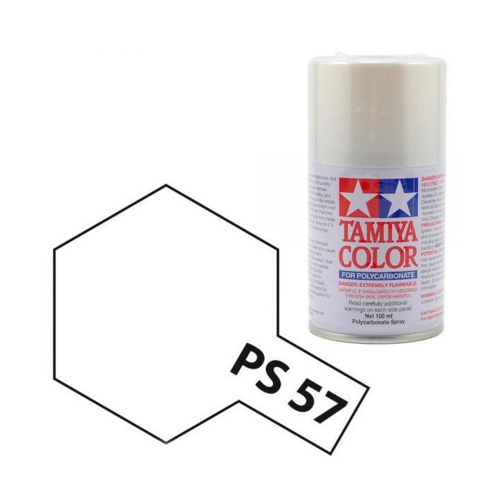 Tamiya Color PS-57 Pearl White Polycarbonate Spray 100ml