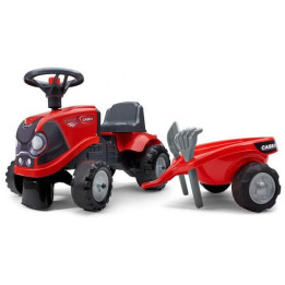FALK - Dětské odrážedlo Baby Case IH s vlečkou, lopatkou a hrabičkami