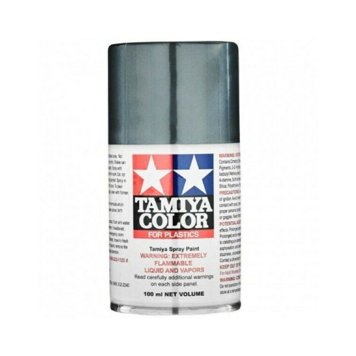 85100 TS-100 Semi-Gloss Bright Gun Metal Tamiya Color 100ml (Acrylic Spray Paint)