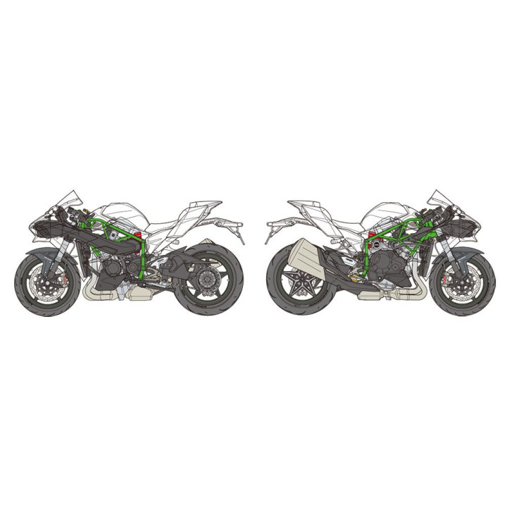 Tamiya 1/12 Kawasaki Ninja H2 Carbon