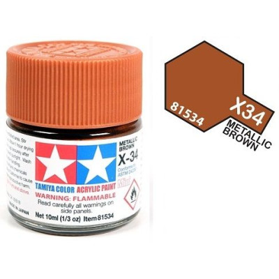 Tamiya Color X-34 Metallic Brown gloss 10ml