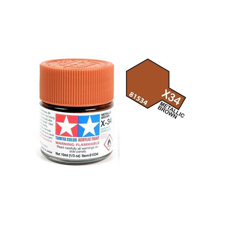 Tamiya Color X-34 Metallic Brown gloss 10ml