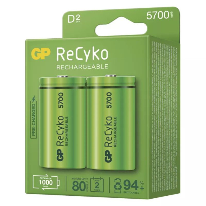 Nabíjacia batéria GP ReCyko 5700 (D) 2 ks