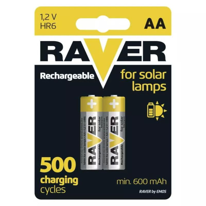 Nabíjacia batéria RAVER 600 mAh HR6 (AA) /2ks
