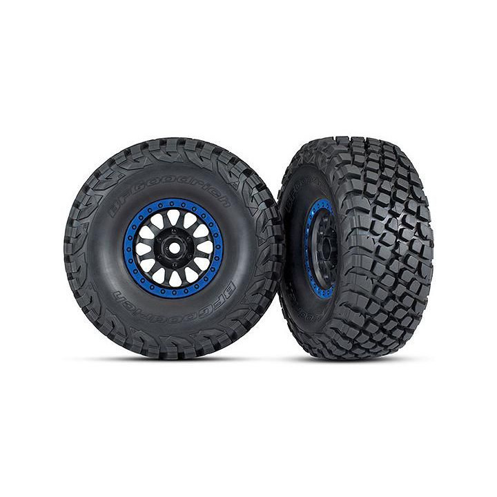 Traxxas kolo 3.2/2.2", disk Method Racing modrý, pneu Baja KR3 (2)