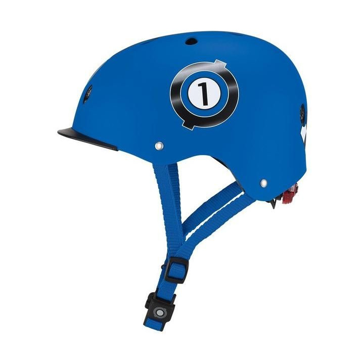 Globber - Dětská přilba Elite Lights Navy Blue Racing XS/S