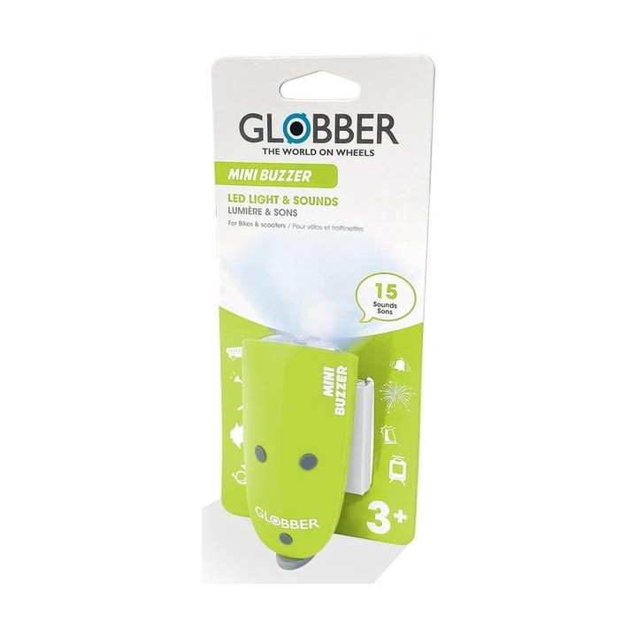 Globber - Mini Buzzer světlo se zvonkem Lime Green
