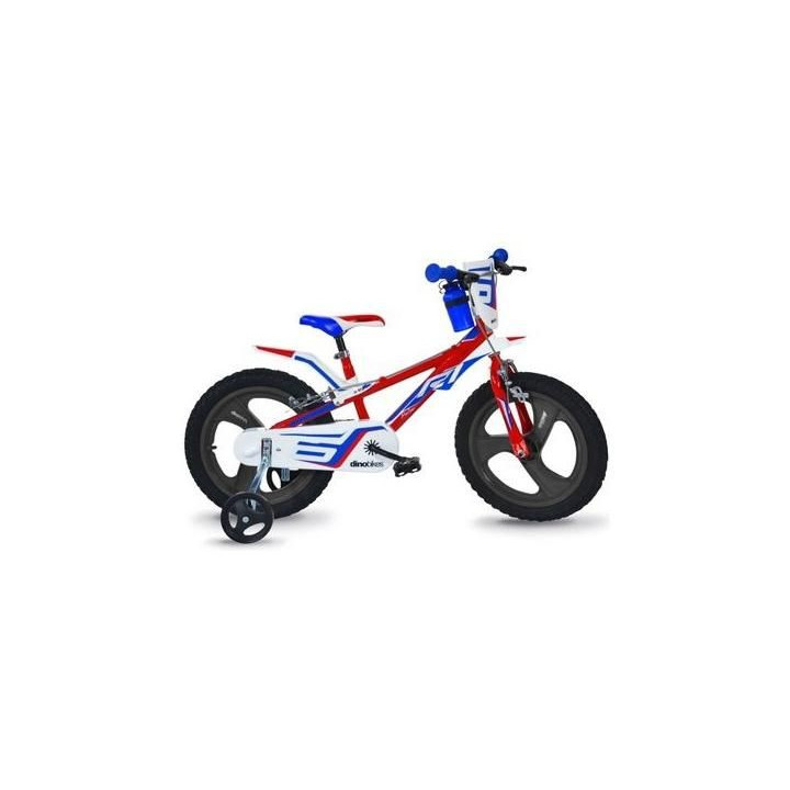DINO Bikes - Dětské kolo 14" červeno/modro/bílé