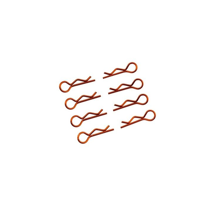Sponky karoserie malé 1/10 - pravé a levé po 4ks. - oranžové