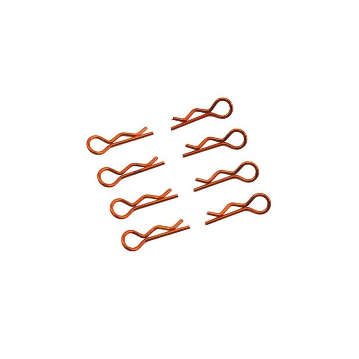 Sponky karoserie malé 1/8 - pravé a levé po 4ks. - oranžové