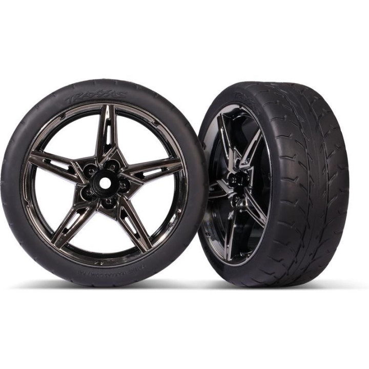 Traxxas kolo 1.9", černě chromovaný disk, pneu Response (2) (přední)