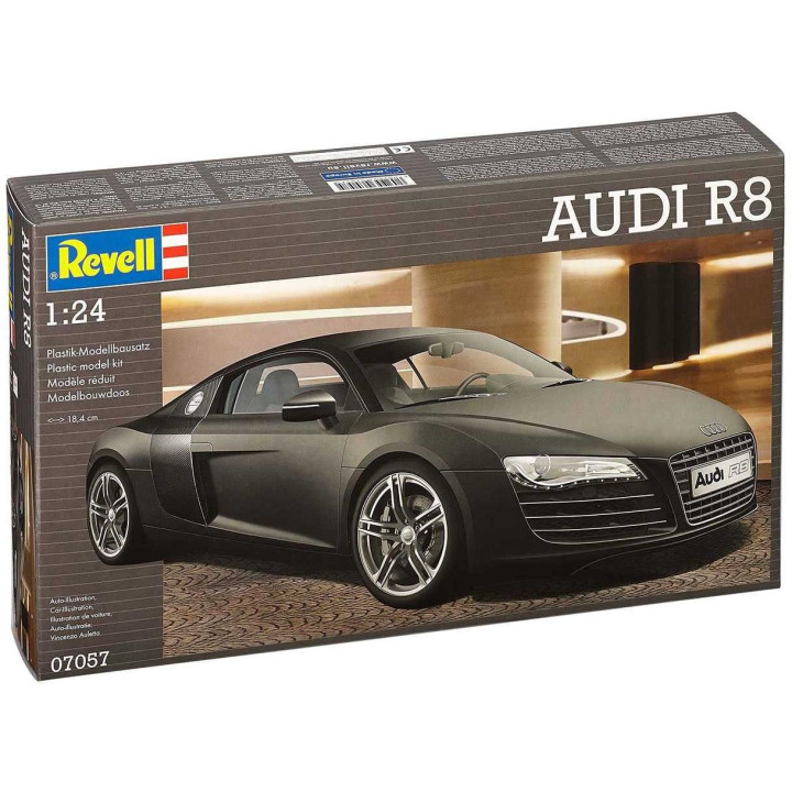 Plastic ModelKit auto 07057 - Audi R8 black (1:24)