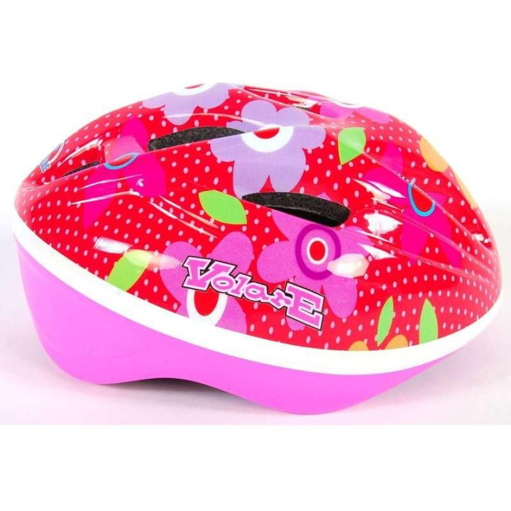 Volare - Dětská přilba Deluxe 51-55cm květiny bílá