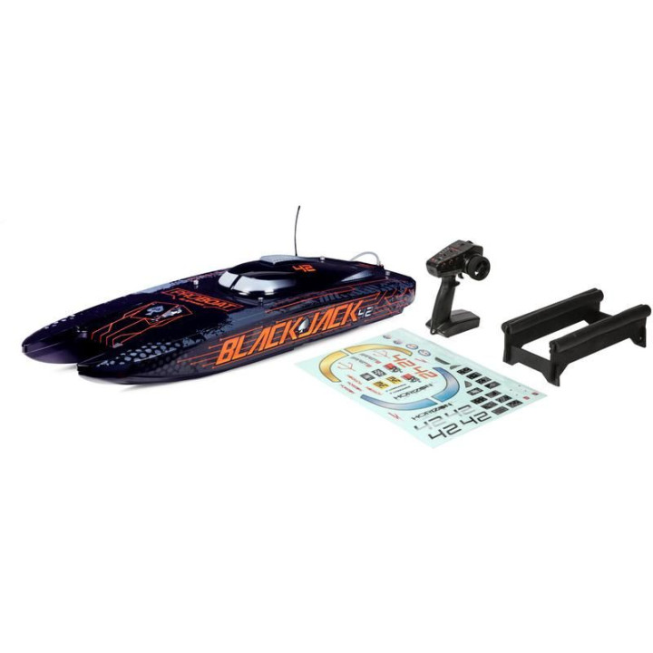 Proboat Blackjack 42" 8S Catamaran RTR bílý/červený