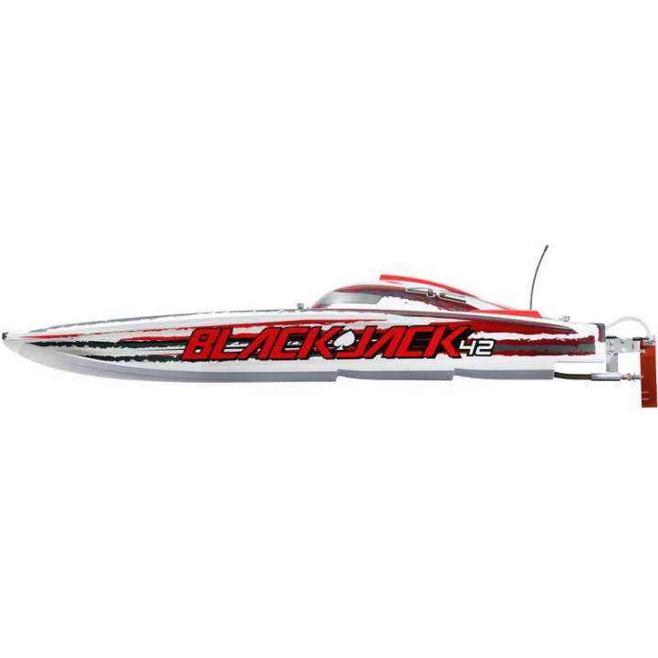 Proboat Blackjack 42" 8S Catamaran RTR bílý/červený