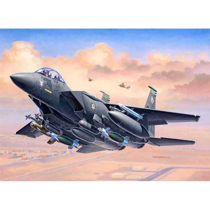 Plastic ModelKit letadlo 03972 - F-15E Strike Eagle & Bombs (1:144)