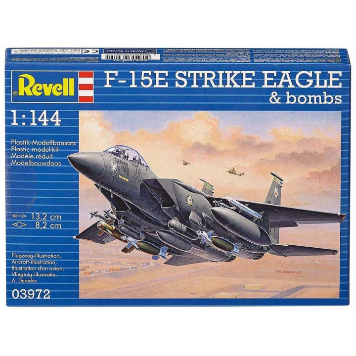 Plastic ModelKit letadlo 03972 - F-15E Strike Eagle & Bombs (1:144)