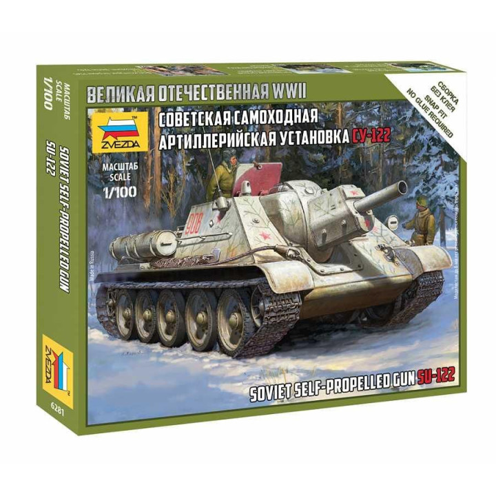 Wargames (WWII) tank 6281 - Soviet Self Propelled Gun SU-122 (1:100)