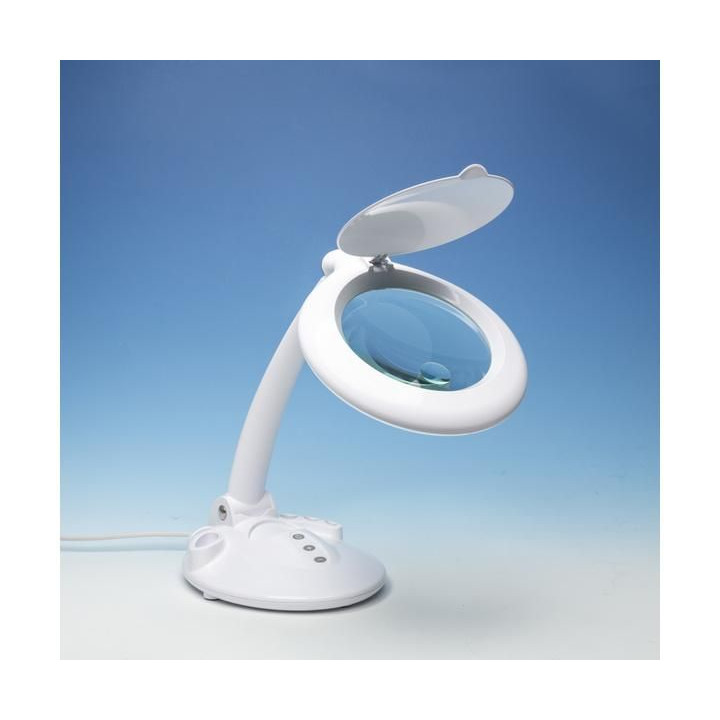Lightcraft stolní lampa LED s organizérem a lupou 125mm