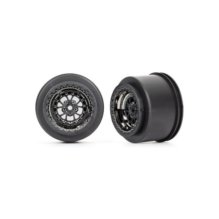 Traxxas disk Weld chromovaný černý (rear) (2)