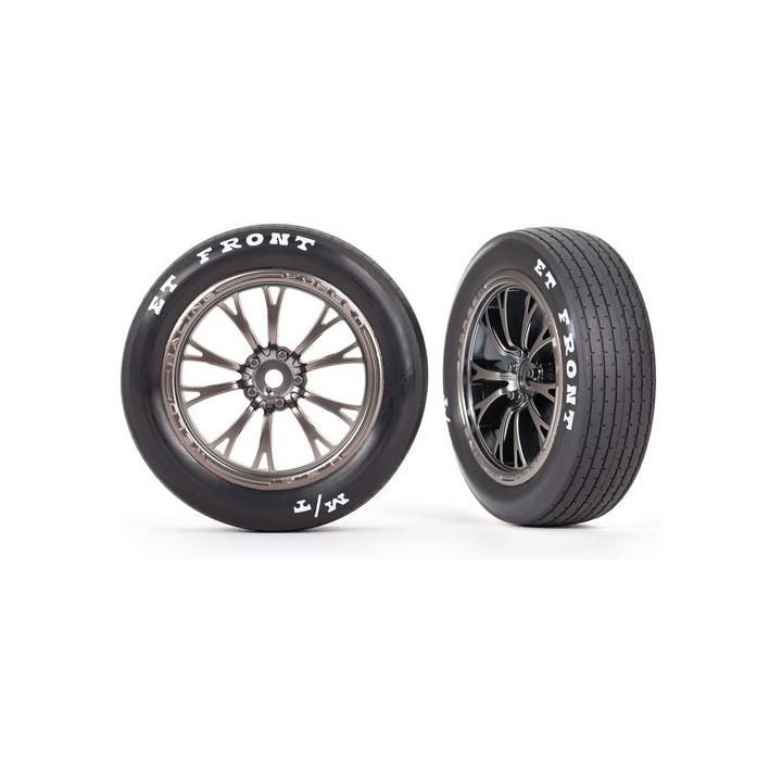 Traxxas kolo, disk Weld polomatný chromově černý (přední) (2)