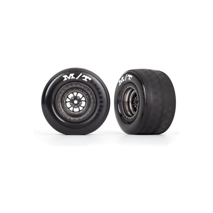 Traxxas kolo, disk Weld polomatný chromově černý (zadní) (2)