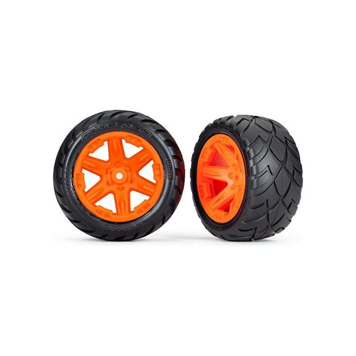 Traxxas kolo 2.8", disk RTX oranžový, pneu Anaconda (2WD zadní) (2)