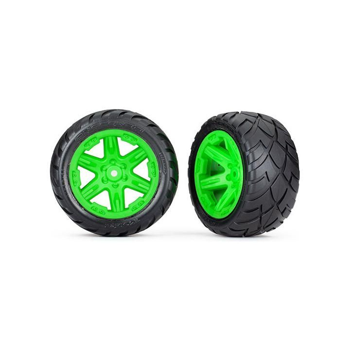 Traxxas kolo 2.8", disk RTX zelený, pneu Anaconda (2WD zadní) (2)