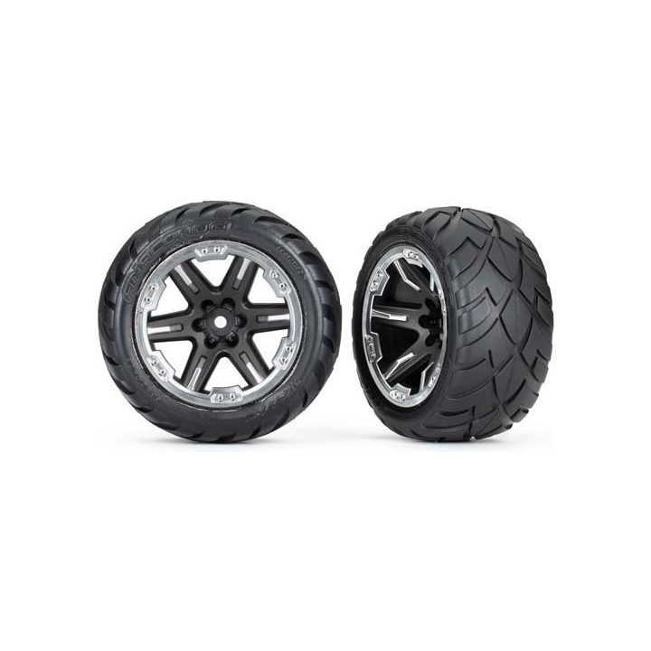 Traxxas kolo 2.8", disk RTX černý-chrom, pneu Anaconda (4WD přední/zadní, 2WD přední) (2)