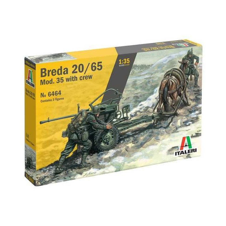 Model Kit military 6464 - HORSE DRAWN BREDA 20/65 W/SERVANTS (1:35)