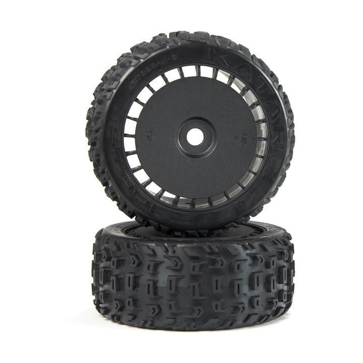 Arrma kolo s pneu dBoots Katar T Belted 6S, černé (2)