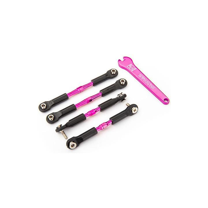 Traxxas ojnička 39/49mm hliníková růžová (2+2)