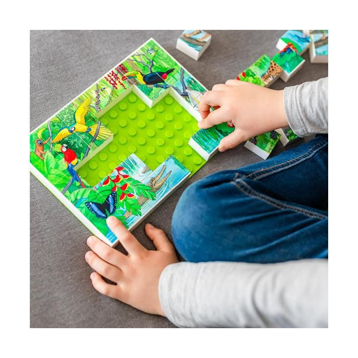 HUBELINO Puzzle - Zvířata v pralese